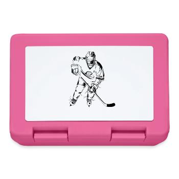 Eishockeyspieler Skizze - Brotdose - Pink - Vorne