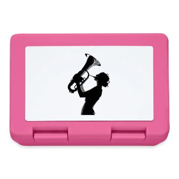 Silhouette élégante d’un joueur de tuba avec tuba - Boîte à goûter - rose - Devant