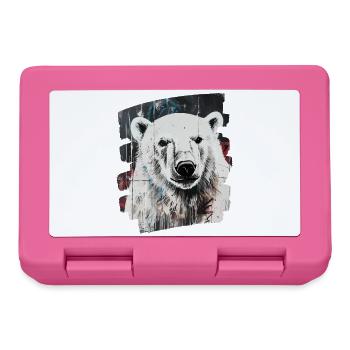 Polar bear - Lunchbox - pink - Front