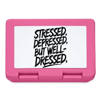 Stressed Depressed but Well-Dressed Aesthetic - Lunchbox - pink - Front