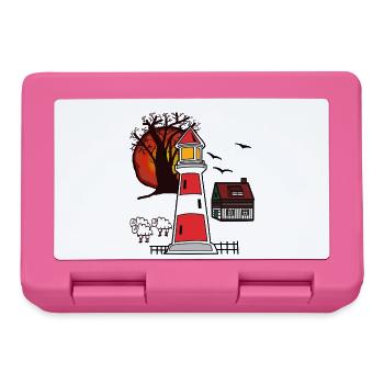 Lighthouse North Sea Baltic Sea Coast Maritime - Lunchbox - pink - Front