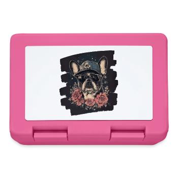 Frenchie Französische Bulldogge - Brotdose - Pink - Vorne