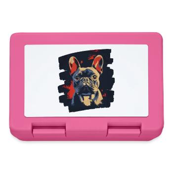 Frenchie Französische Bulldogge - Brotdose - Pink - Vorne