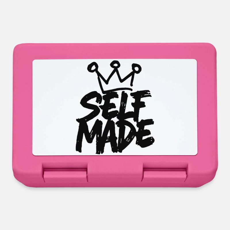 Self Made - Handschriftliches Motivationsdesign - Brotdose - Pink