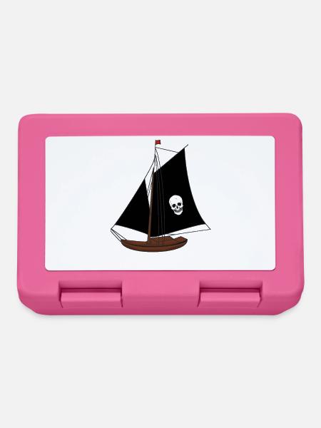 segeln Schiff Schiffe Segelschiff Piraten Kinder - Brotdose - Pink
