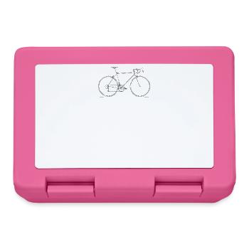 Road Bike Sketch Fine Lines Minimalist Style - Lunchbox - pink - Front