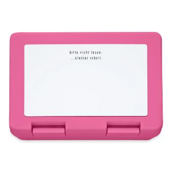 Bitte Nicht Lesen Kleiner Rebell Spruch Geschenk - Brotdose - Pink - Vorne