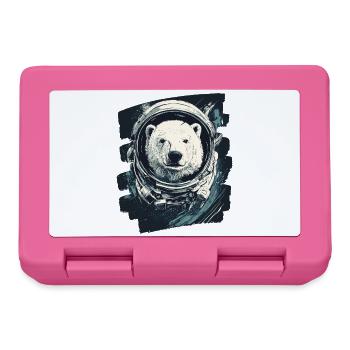 Eisbär Astronaut - Brotdose - Pink - Vorne