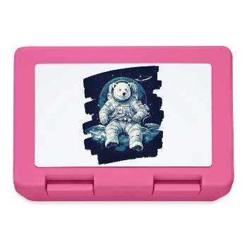 Eisbär Astronaut - Brotdose - Pink - Vorne