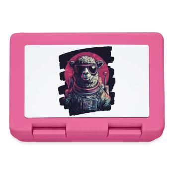 Lama Astronaut - Brotdose - Pink - Vorne