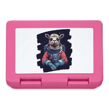 Lama Astronaut - Brotdose - Pink - Vorne