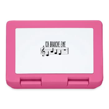 Ich brauche eine Cafe Pause für Musiker Noten - Brotdose - Pink - Vorne