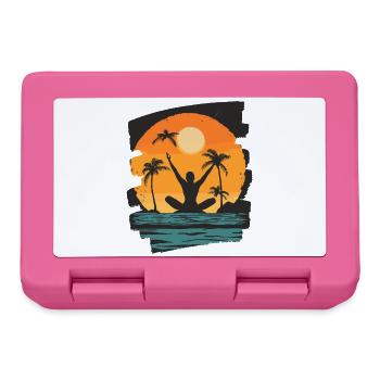 Yoga Namaste Meditation - Brotdose - Pink - Vorne