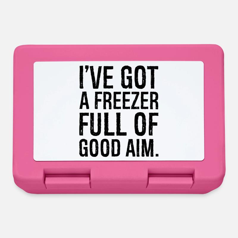 I've got a freezer full of good aim - Lunchbox - pink