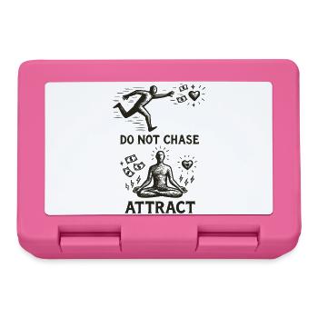 Jagen Sie nicht nach Attract | Minimalistische Meditationskunst - Brotdose - Pink - Vorne