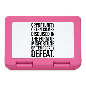 opportunity often comes disguised in the form - Lunchbox - pink - Front
