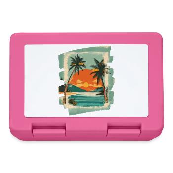 Summer, beach and palm trees - Lunchbox - pink - Front