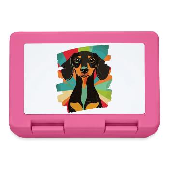 Dackel Dachshund - Brotdose - Pink - Vorne