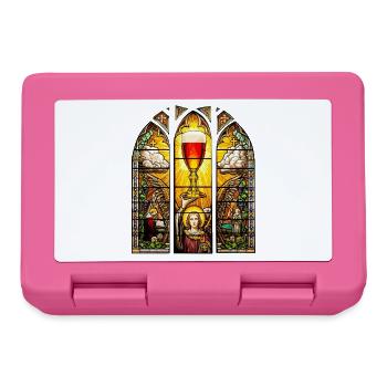 Bier Glas Gral - Kirchenfenster Vatertag - Brotdose - Pink - Vorne