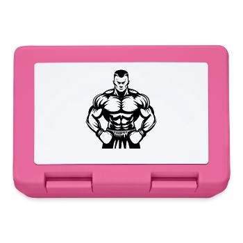Dessin de boxeur - Boîte à goûter - rose - Devant