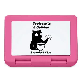 Coffee and Croissants Breakfast Club - Brotdose - Pink - Vorne