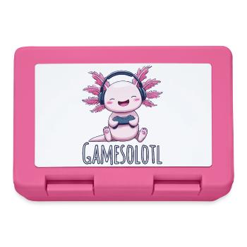 Axolotl Gamer Energy - Lunchbox - pink - Front