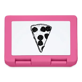 Pizza Sketch - Lunchbox - pink - Front