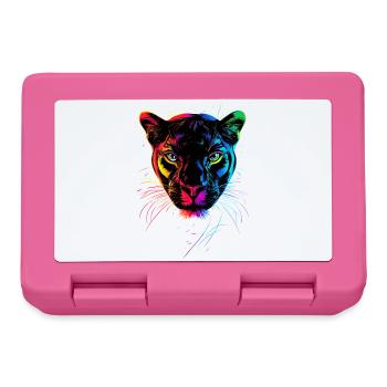 Panther Leopard Raubkatze Süße Großkatze Panter - Brotdose - Pink - Vorne