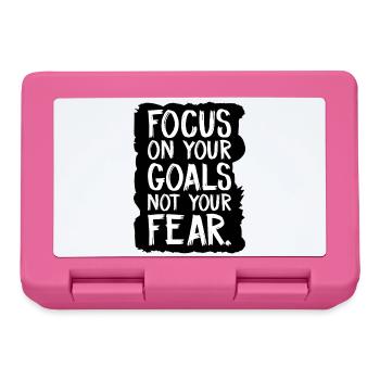 focus on your goals not your fear - Lunchbox - pink - Front