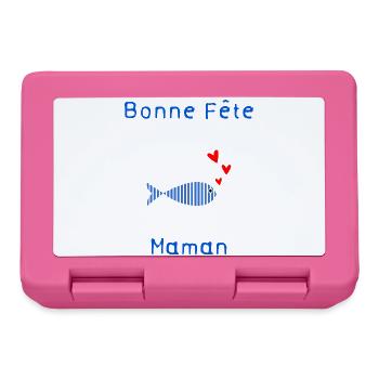 BONNE FÊTE. COEUR. BONNE FÊTE MAMAN. MAMAN - Boîte à goûter - rose - Devant