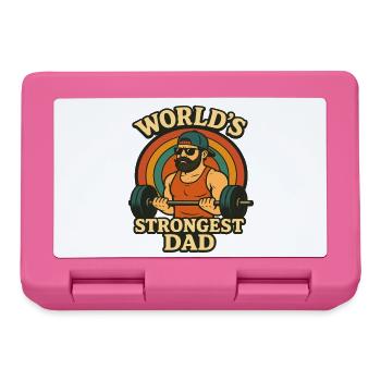 World's Strongest Dad Workout Training Gym - Lunchbox - pink - Front