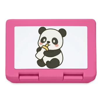 Panda-Schnuffelzeit - Brotdose - Pink - Vorne