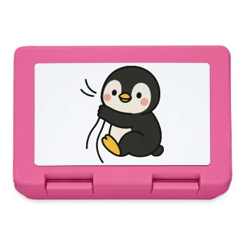 Kuschelpinguin - Brotdose - Pink - Vorne