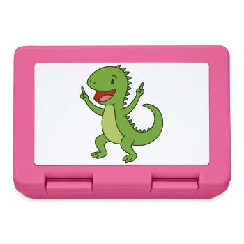 Bébé Iguane de fête - Boîte à goûter - rose - Devant