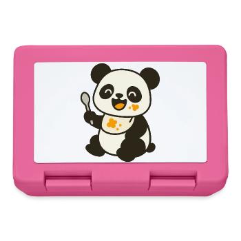 Futtern mit dem Panda-Jungtier – Kunterbunt süß - Brotdose - Pink - Vorne