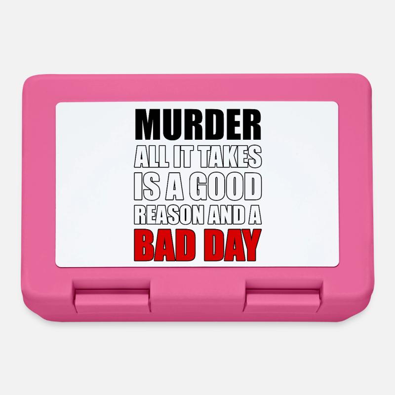 Murder – A Good Reason and a Bad Day - Lunchbox - pink