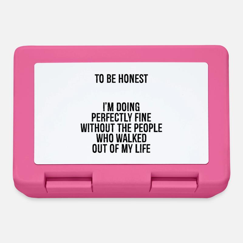 to be honest I'm doing perfectly fine without - Lunchbox - pink