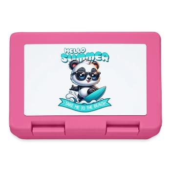 Panda Surfer Summer - Lunchbox - pink - Front