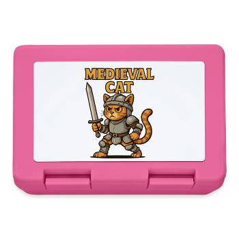 Mittelalter Katze - Brotdose - Pink - Vorne