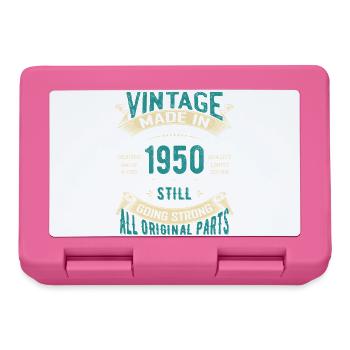 Vintage des années 1950 Fabriqué en Toujours en pleine forme - Boîte à goûter - rose - Devant