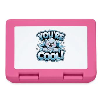 Ours, tu es cool - Ours polaire drôle avec - Boîte à goûter - rose - Devant