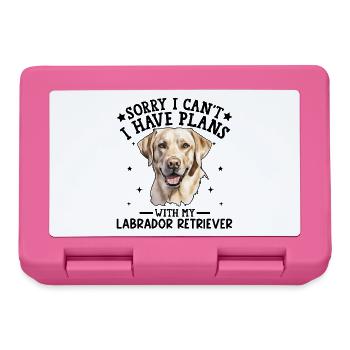 Lively Labrador Portrait Illustration - Lunchbox - pink - Front