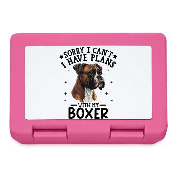 Realistisches Boxerhundeporträt für Bekleidung - Brotdose - Pink - Vorne
