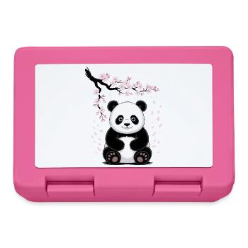 Panda, Panda Ours, Japonais, Cerisier en fleurs - Boîte à goûter - rose - Devant