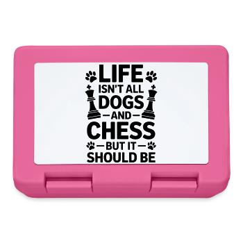 Schach Spruch Schachspieler Hunde Schach Geschenk - Brotdose - Pink - Vorne