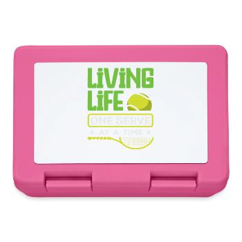 Tennis Player Life Life One Serve - Lunchbox - pink - Front