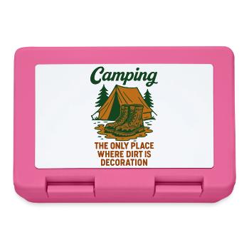 Camping The Only Place Where Dirt Is Decoration - Lunchbox - pink - Front