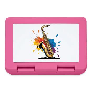 Expressionistische Saxophon Kunstdruck - Brotdose - Pink - Vorne