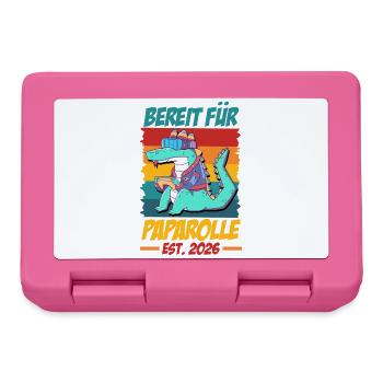 Gamer Dad READY FOR PAPA ROLL EST 2026 Funny - Lunchbox - pink - Front