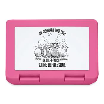 Free Thoughts Show Courage to Rebel - Lunchbox - pink - Front